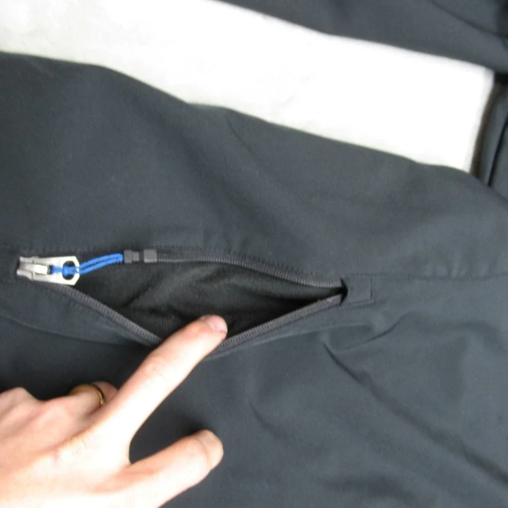Cinch Jacket Mens Large Black Softshell Water Resistant Fleece‎ Lined Full Zip